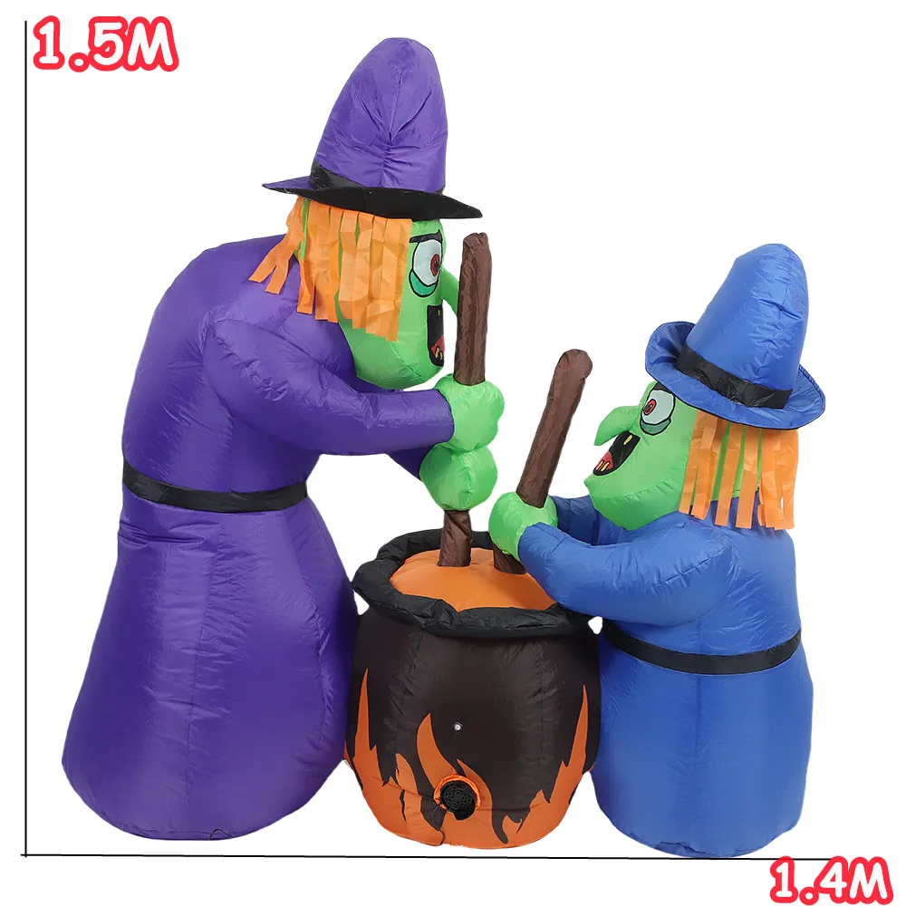 نموذج قابل للنفخ للهالوين، برطمانات فخار ساحرة، دواء مهروسة، مهرجان الأشباح، نموذج ممتع مناسب لتزيين الفناء