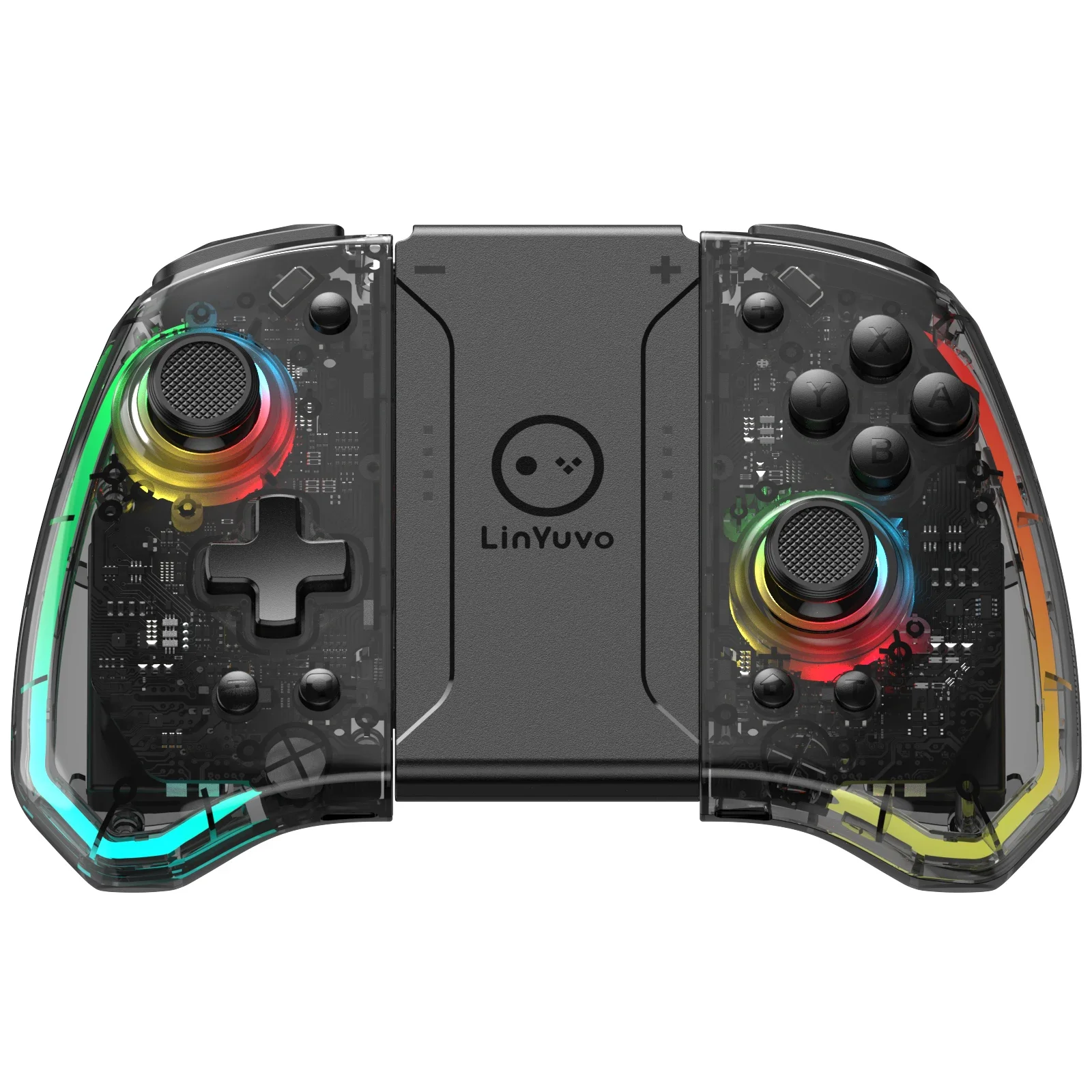 

Transparent Style Wireless Gamepad for Switch/OLED with Dual-Motor Vibration,Macro Keys.Controller for Switch Lite