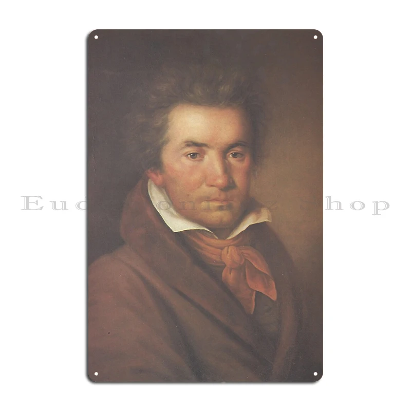 Vintage portrait of German composer, Ludwig von Beethoven Metal Sign Decoration Club Painting Décor Cinema Tin Sign Posters