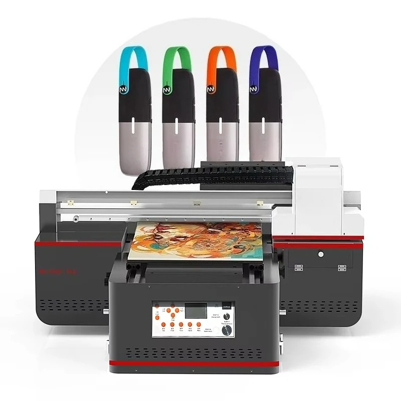 UV Flatbed Printer 4060 High Speed Inkjet Machine With Dual DX8 Print Heads For Acrylic Wood Metal Glass