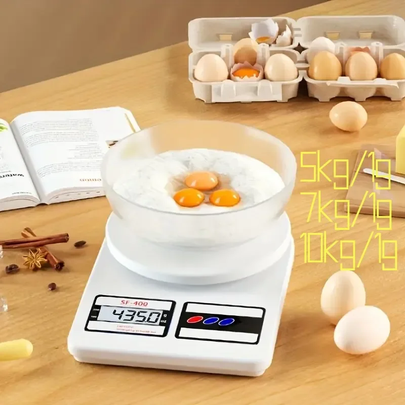 

New 5kg/7kg/10kg Electronic Food Scale for Cooking Baking Weighing Measuring Scale Display Digital Kitchen Scale 1g High Precise