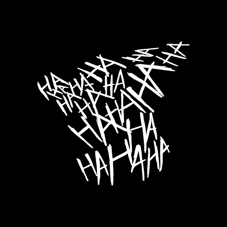 ملصقات جوكر مقاومة للماء للسيارة ، خوذة ديكور عاكسة ، ودراجة نارية ، ملصق إنجليزي ، هاها ، 4 * سيارة #6