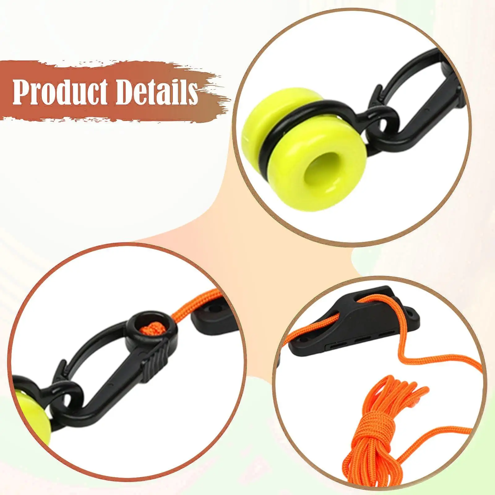 

Fishing Tools Downrigger Weight Retriever Kit Nylon Plastic Snubber with Fairlead for Deep Sea