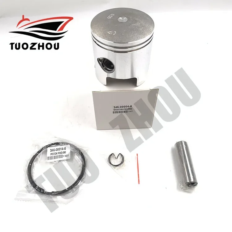 346-00004-1 piston kit +0.5mm For TOHATSU Outboard 25/30 HP Piston Kit - 0.50 with Piston Ring 346-00004 68.5MM