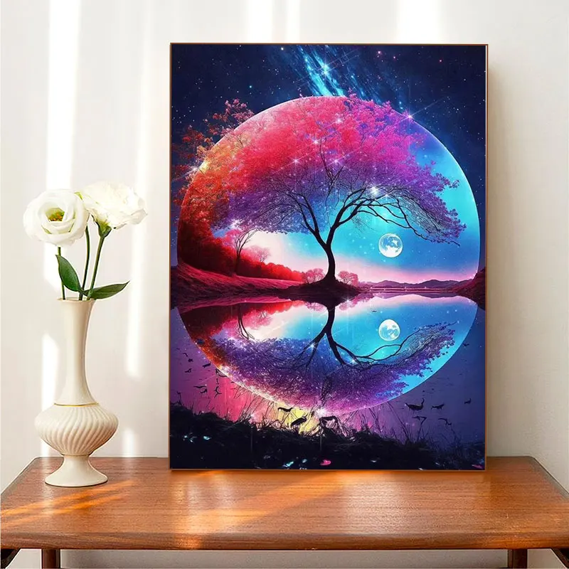 

5D Diy Diamond Art Painting Tree Of Life Diamond Painting Kits Diamond Painting Mosaic For Adult Home Decoration Decor Style K