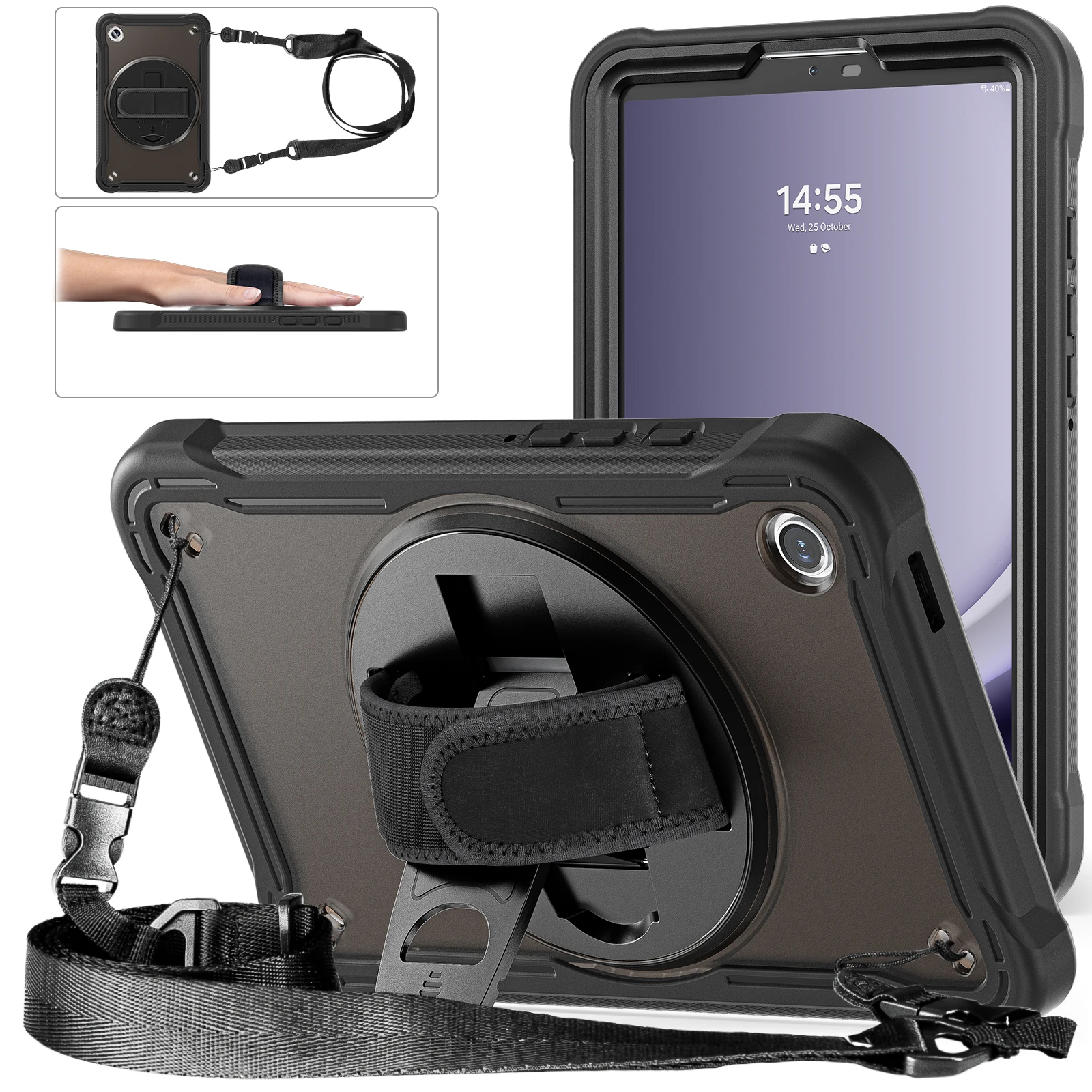Rotating Hybrid Stand Case For Samsung Galaxy Tab A9 2023 8.7