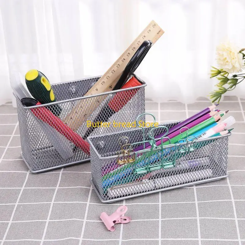 

W89C Durable Refrigerator Wire Mesh Basket Storage Box Kitchen Cabinet Sundries Pen Makeup