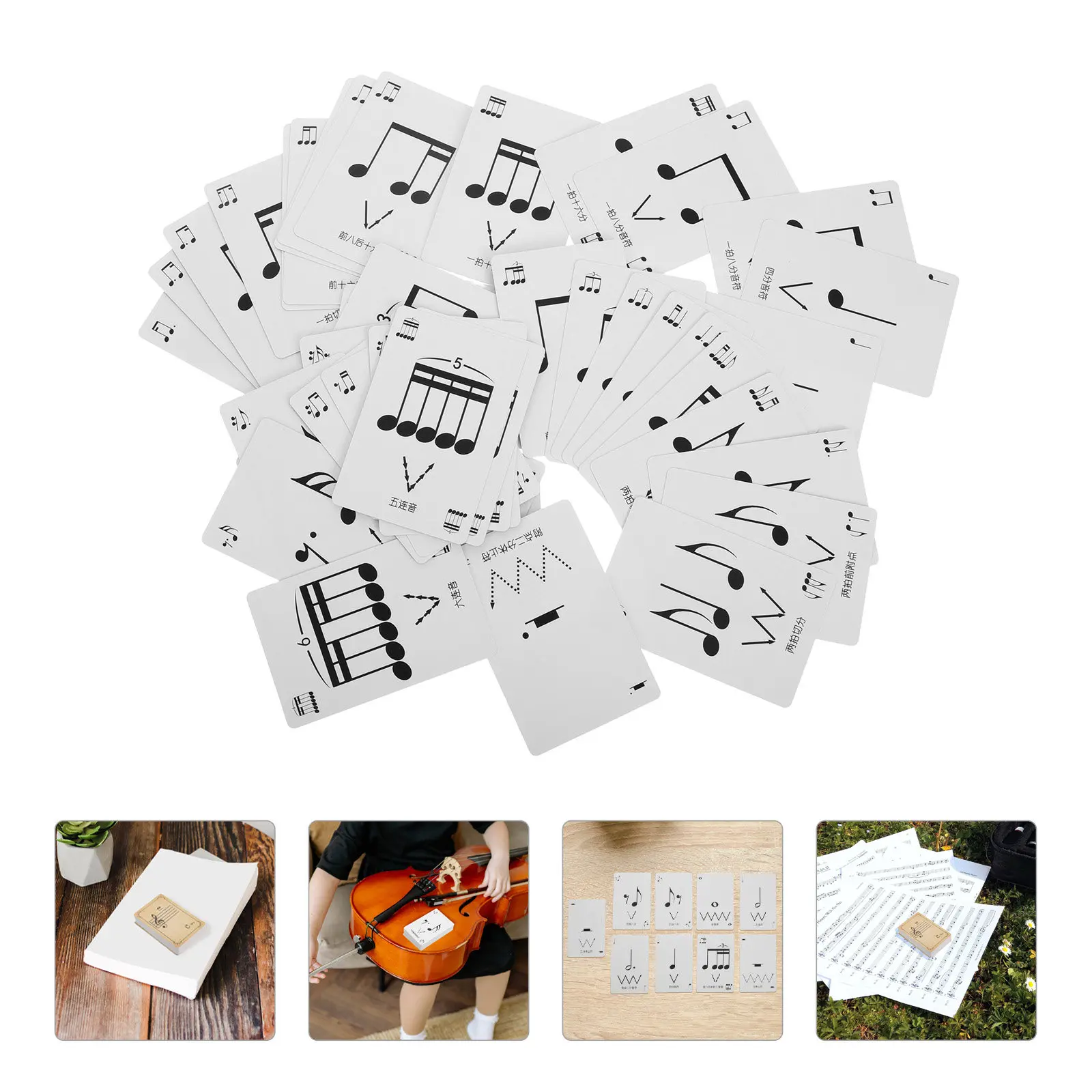 1 Box Rhythm Poker Cards Music Education Flashcards Portable Note Rhythm Study Tool for Beginners Practice Training