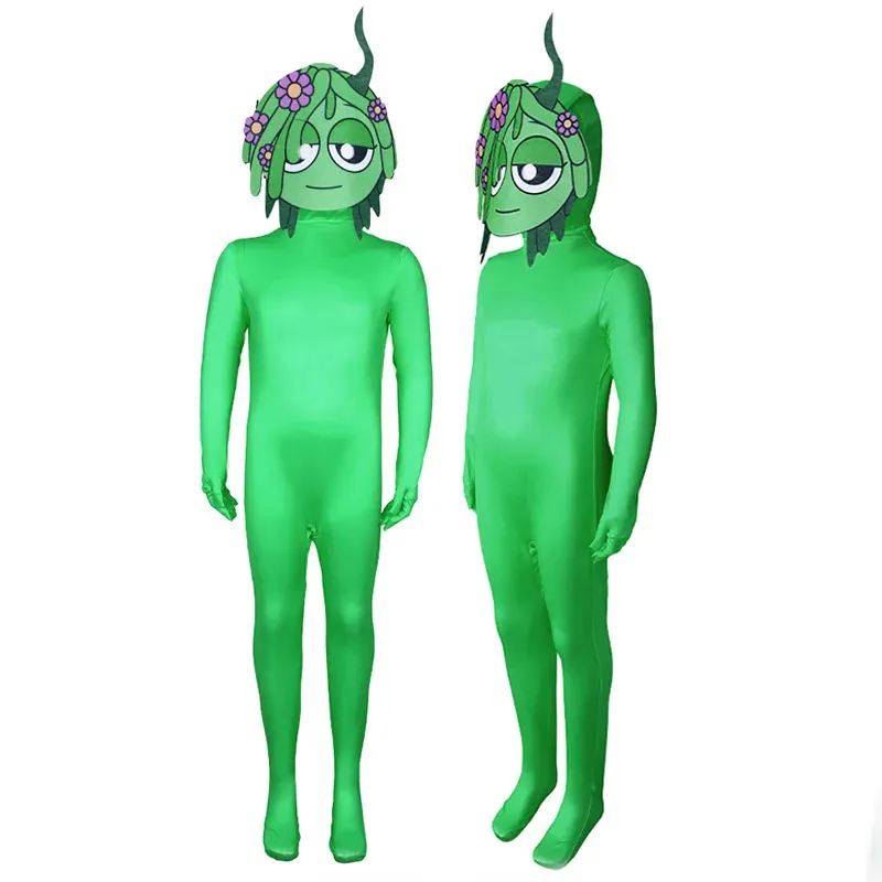 L2025l أزياء الهالوين للبالغين والأطفال Incredibox أزياء الرجال Oren بذلة قناع Clukr الزي بنين بنات Pinki Sprunki Vineria Brud Ra #4