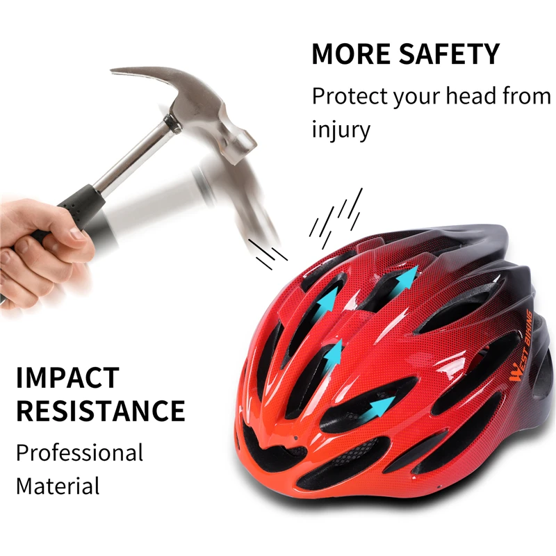 WEST BIKING Bicycle Helmet MTB Electric Scooter Safety Cap Men Women Integrally-molded Helmet Riding Sports Cycling Equipment