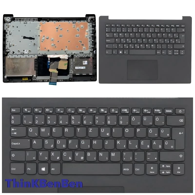 

HU Hungarian Texture Iron Gray Keyboard Upper Case Palmrest Shell Cover For Lenovo V14 ADA ARE IGL IIL IKB IWL 5CB0W44508