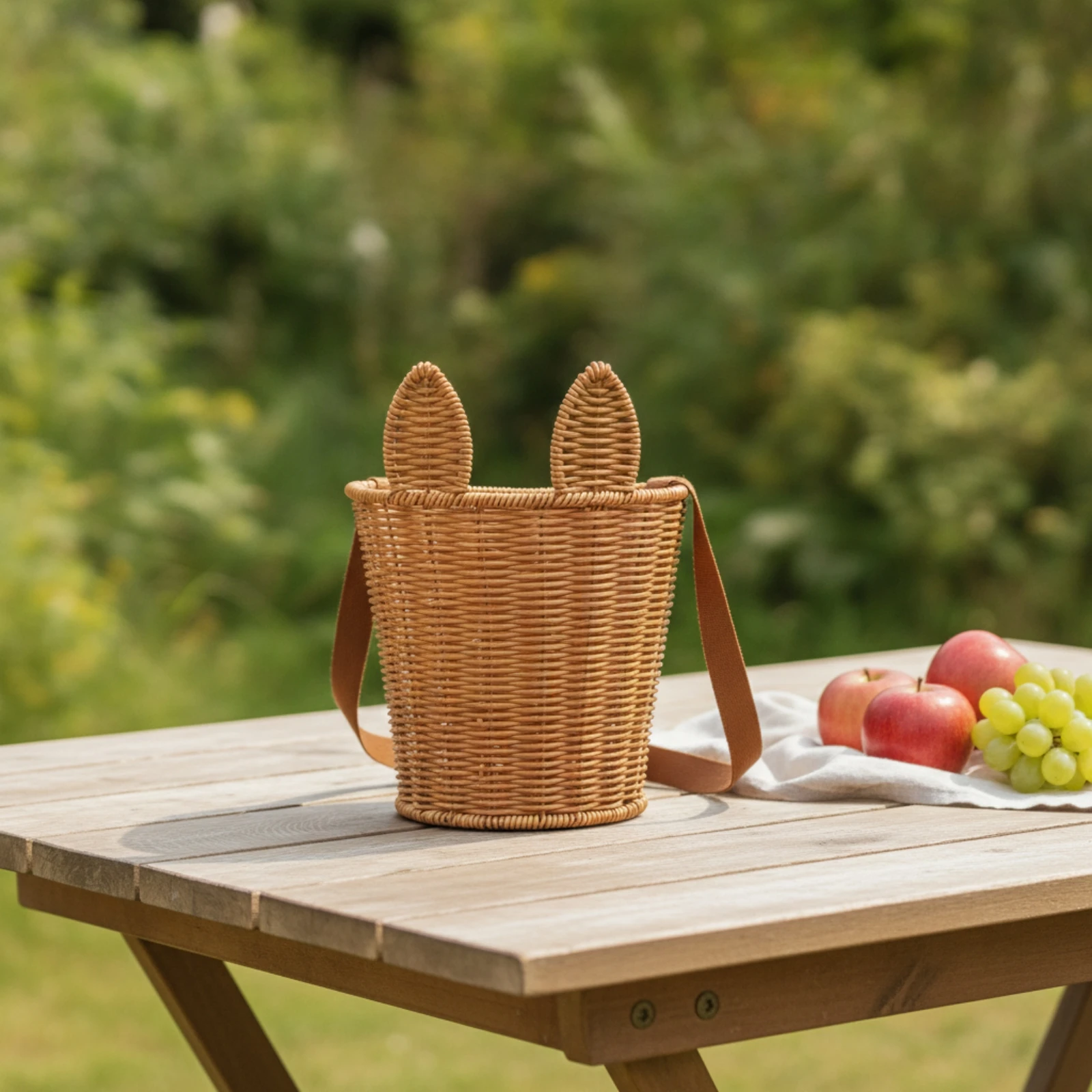 Rattan Backpack Basket Rustic Basket with Shoulder Straps Lightweight Long-Lasting for Children, Fungus Foraging, Picnic