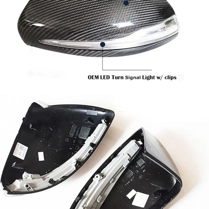 أغطية مرايا الرؤية الجانبية البديلة من ألياف الكربون الحقيقية المتوافقة مع 2015-2023 مرسيدس بنز C/E/S/GLC/GLA/CLS/GT43 #3