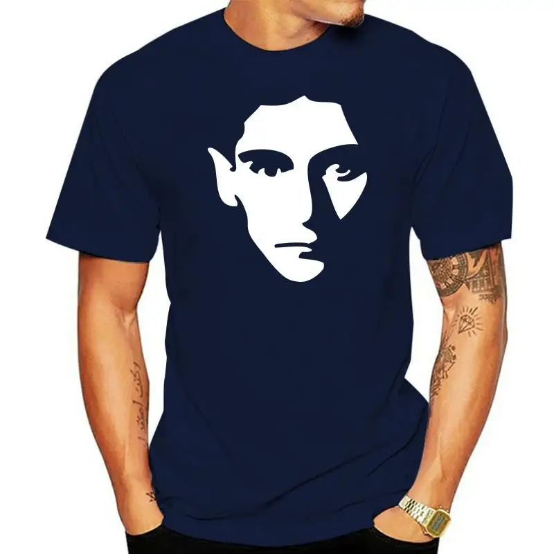 Printed Franz Kafka Tshirt Men's 6XL Short Sleeved Yellow Crew Neck T-Shirt