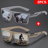 KAROS 2PCS Retro Square Polarized Sports Sunglasses Lightweight UV400 for Fishing and Driving Unisex Vintage Outdoor Eyewear