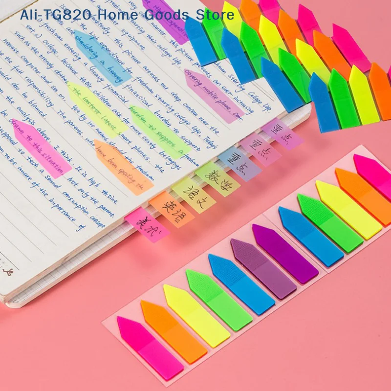 

[TG820]100 Sheets Arrow Shape Fluorescent paper Self Adhesive Memo Pad Sticky Notes