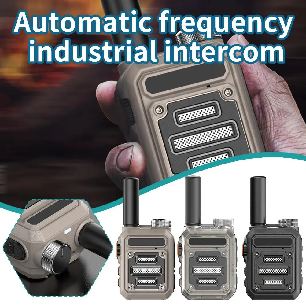 Rechargeable Mini Intercom For Outdoor Waterproof & Shock Automatic Frequency Industrial Intercom I8c6