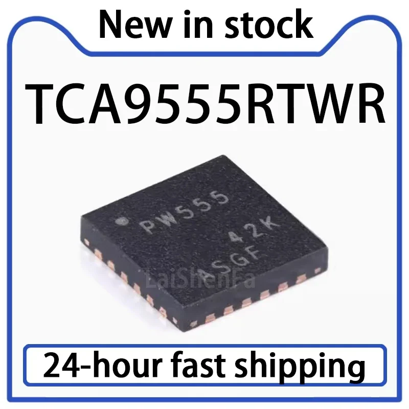 2PCS TCA9555RTWR WQFN-24 with Interrupt Weak Pull-up Configuration Register 16 Bit I/O Extender Stock