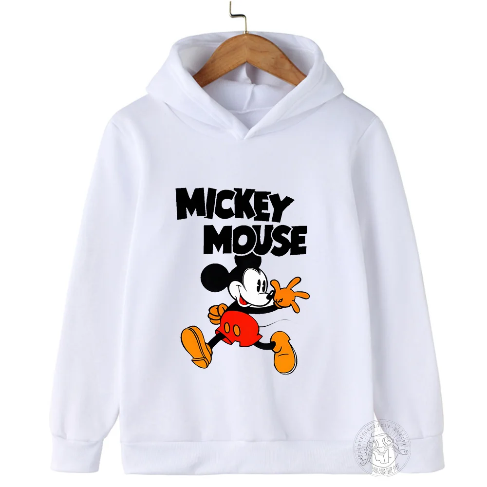 Disney Mickey creative print children's tops for 3-14 years old street Harajuku casual boys and girls sports sweatshirts