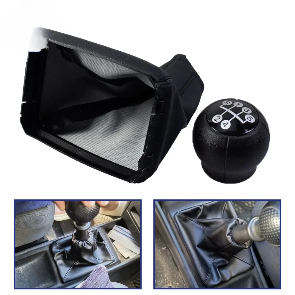 For Vauxhall/Opel Corsa A/B/C Vectra A/B Tigra B Calibra Combo C 5 Speed Gear Shift Knob Leather Dustproof Shifter Boot Cover