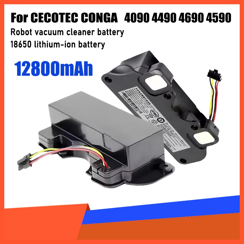 14.4V， Long battery life is more efficient, for CECOTEC CONGA 4090 4690 4490 4590 robot vacuum cleaner battery pack replacement
