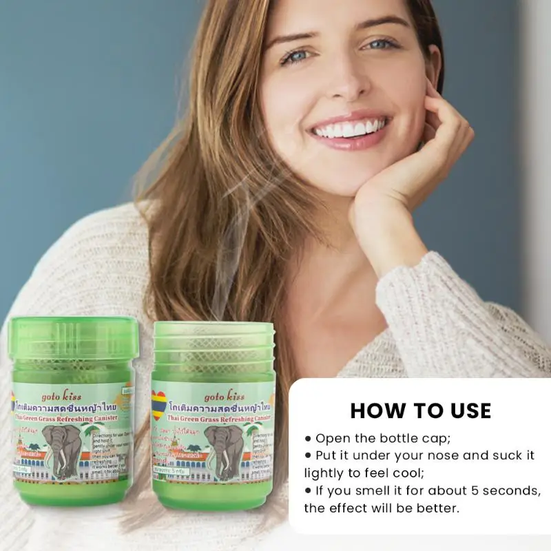 Traditional Thai Herbal Inhalant Inhaler Traditional Nose Flow Carsick Refreshing Refreshing Essences To Keep Brain Clear