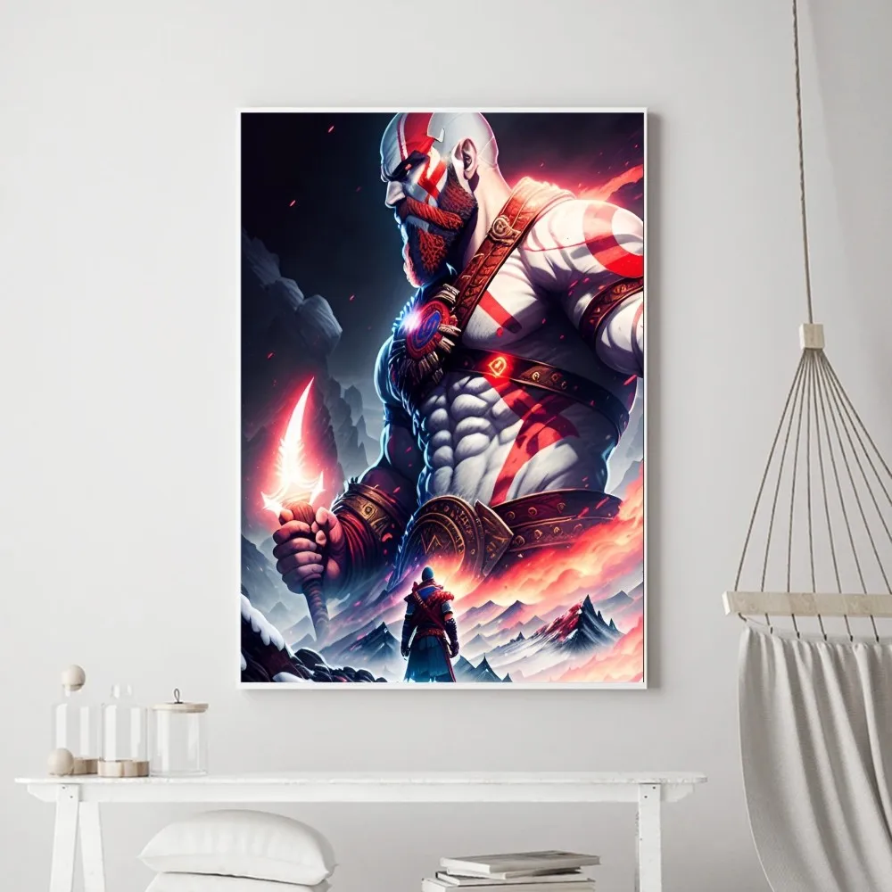 Game G-God of W-War Poster Prints Poster Wall Painting Bedroom Living Room Wall Bar Restaurant Sticker Large