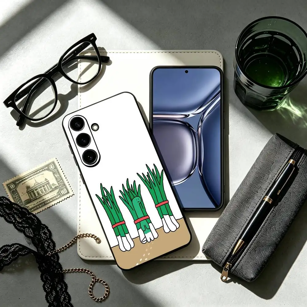 Funny Cartoon Popular JOGUMAN Phone Case Black Silicone Soft For Samsung Galaxy A73,A72,A71,A70,A53,A52,A51