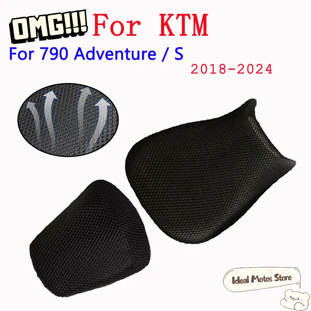 

For KTM 790 Adventure / S 2018 - 2024 Motorcycle Accessories Breathable Mesh Seat Cover Heat Insulation Seat Cushion Protector