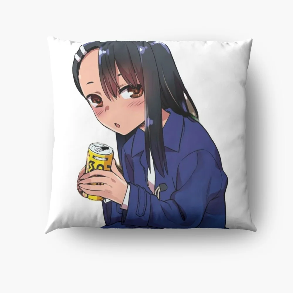 Don't Toy with Me Miss Ijiranaide Nagatoro San Ijiranaide Pattern Pillow Case Decorative Throw Pillow Cushion Cover Home Decor