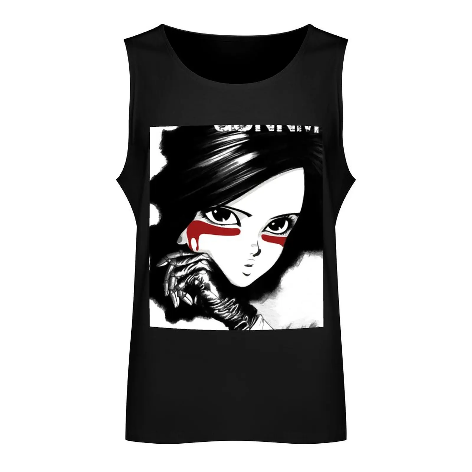 Gunnm - Gally - Alita: Battle Angel (White) Tank Top sports vest sleeveless tshirts for men cotton t-shirts man