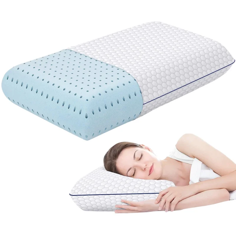 Luxury Cooling Gel Memory Foam Bed Pillows Ergonomic Soft for Side and Stomach Sleepers Comfortable Sleep Experience