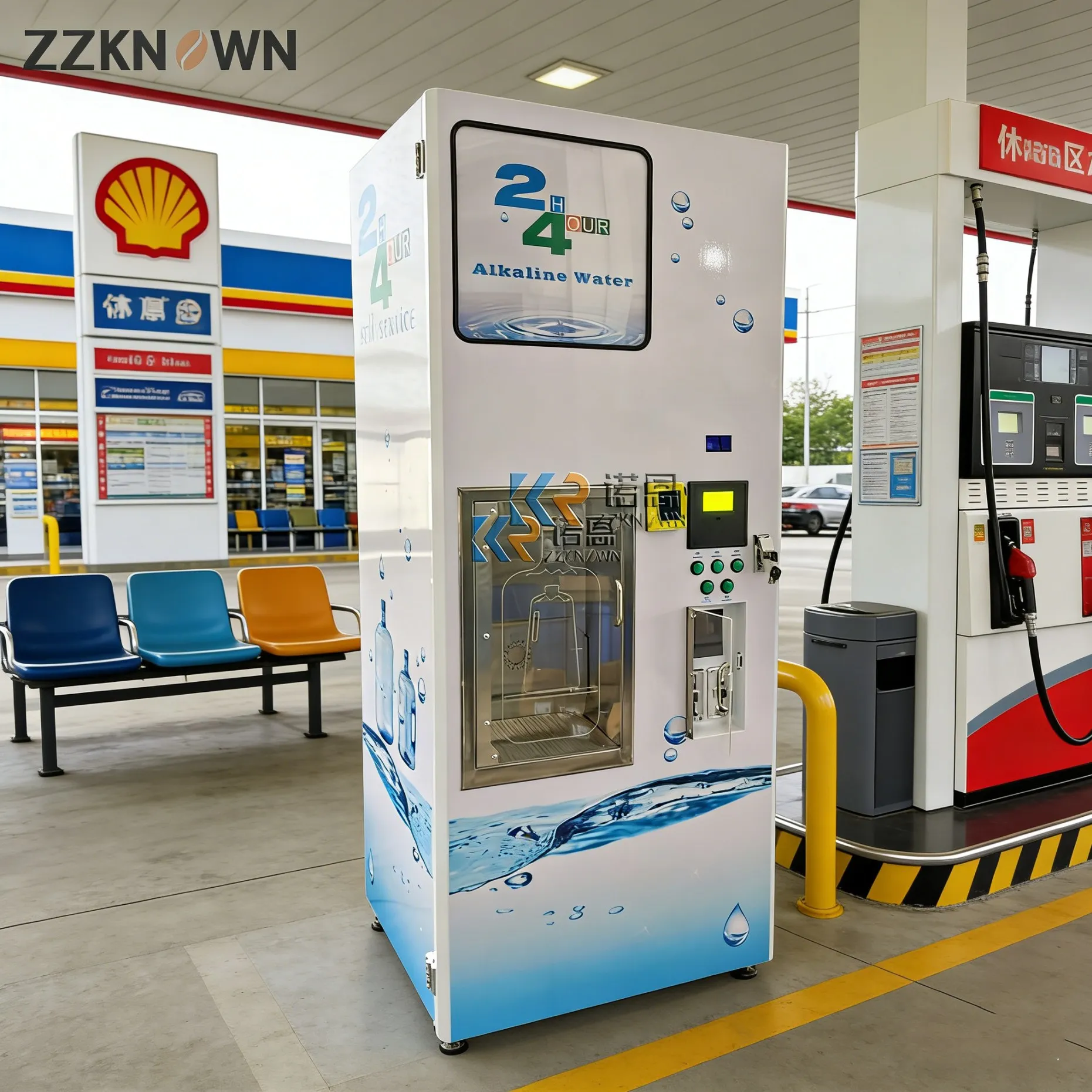 

Customized Direct Drinking Water Vending Machine Cold Water 80L/H Purified Water Steel Construction QR Code