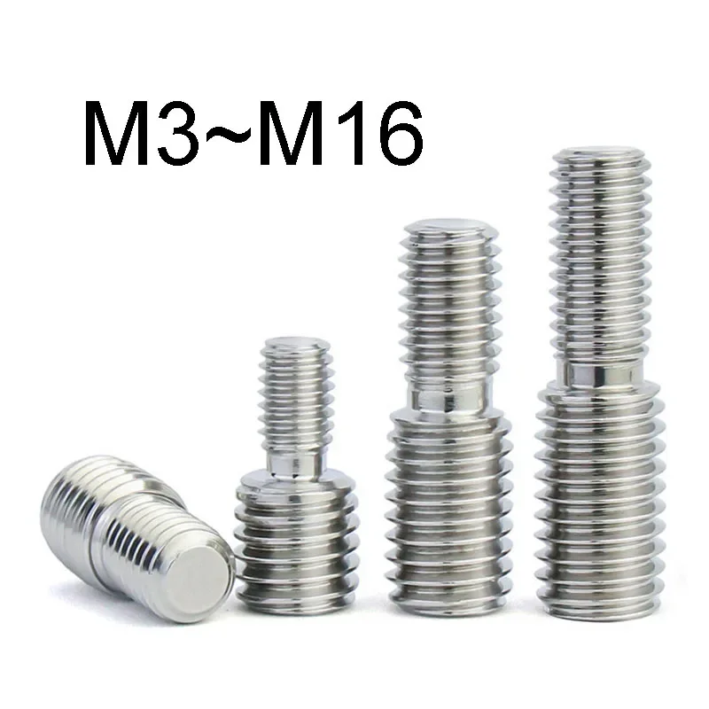 1~2PCS 304 Stainless Steel Double-end Reducing Bolts M3 M4 M5 M6 M8 M10 M12 M14 M16 Conversion Screw Camera Adapter