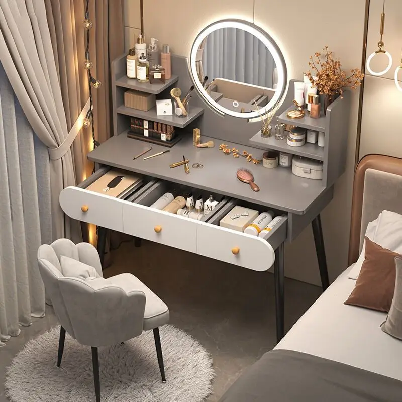 

Dresser, modern simple bedroom makeup table, small apartment