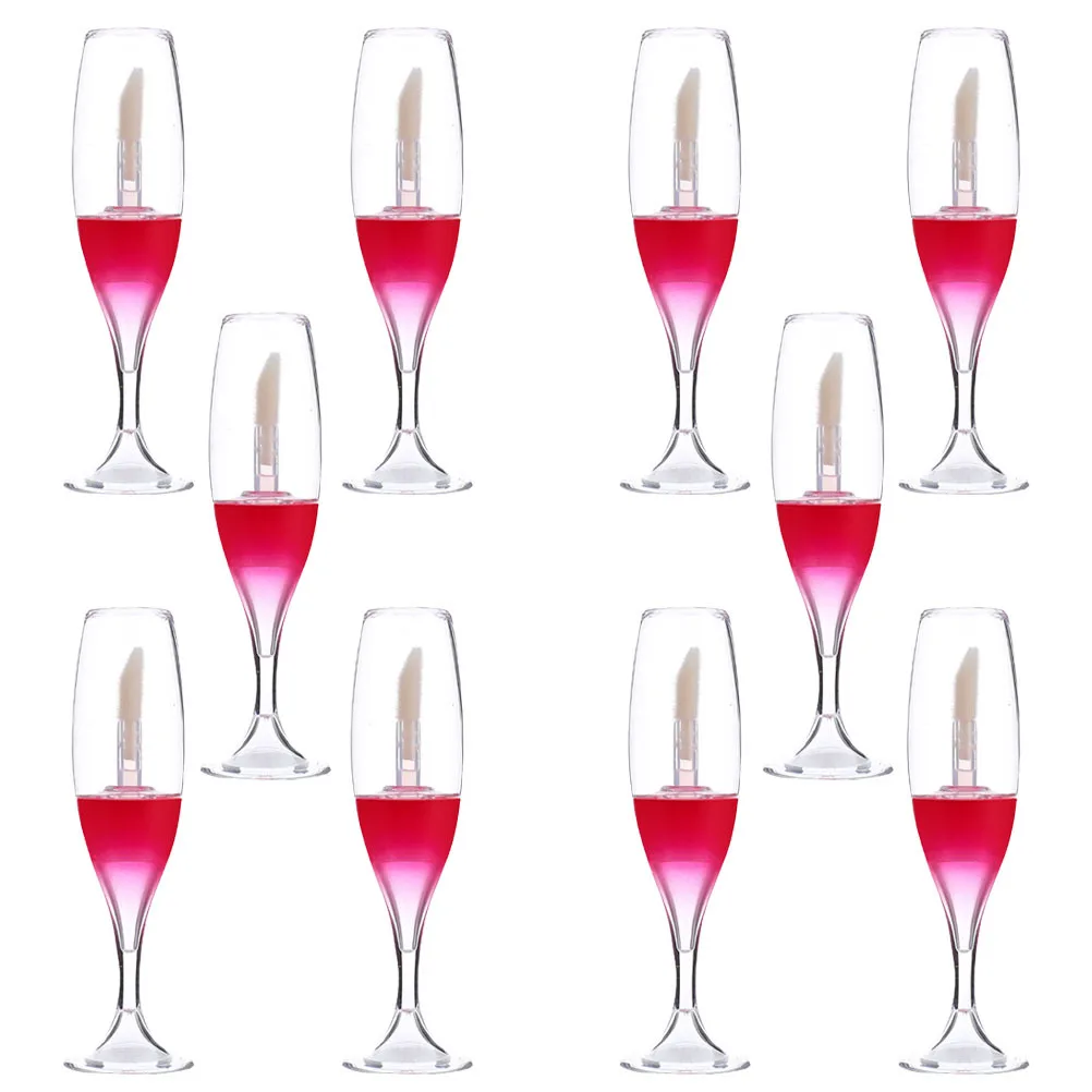10 stuks lege lipglossflessen wijnglasvormige buis lichtgewicht reisvriendelijk voor lipolie vloeibare kleurstof draagbare make-up