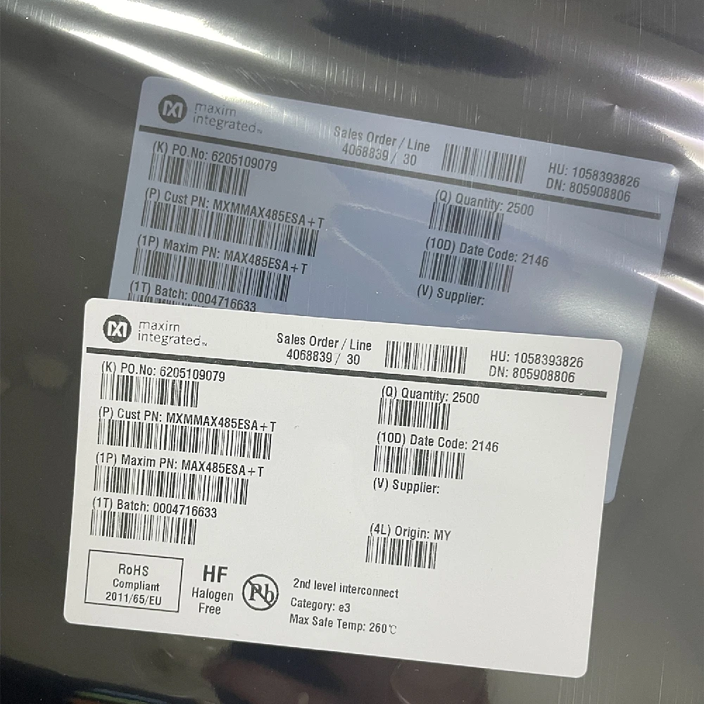 (10pcs) MAX485ESA+T (Marking MAX485 ESA) SOP-8 Low-Power Slew-Rate-Limited RS-485/RS-422 Transceivers Integrated circuit
