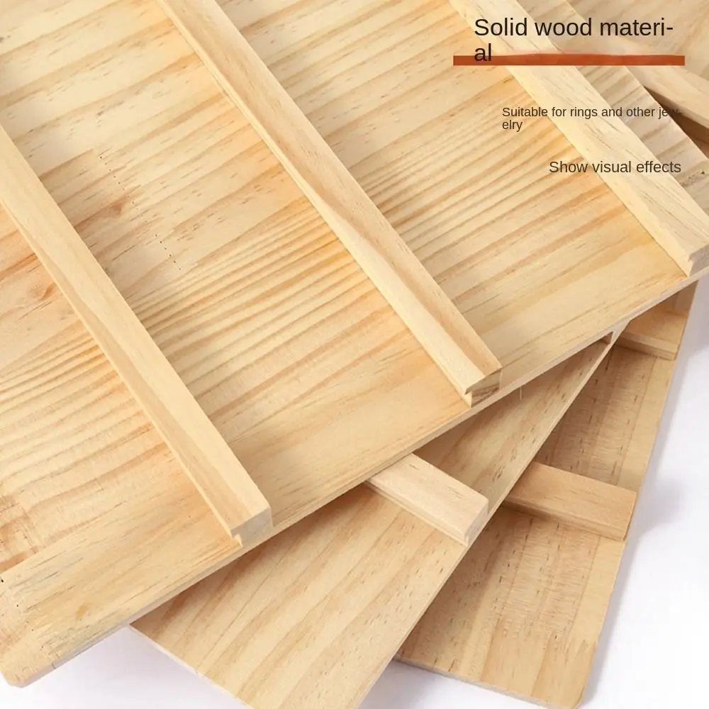 

3/4/5-слойная деревянная подставка для дизайна ногтей, многофункциональная компактная стойка для сережек и ожерелья, простая гладкая