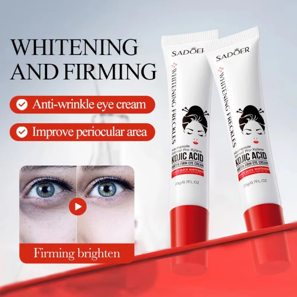 Anti-Ageing Kojic Acid Whitening Eye Cream Tightening Moisturizing Eye Cream Anti-Puffiness Fine Lines Eye Bags