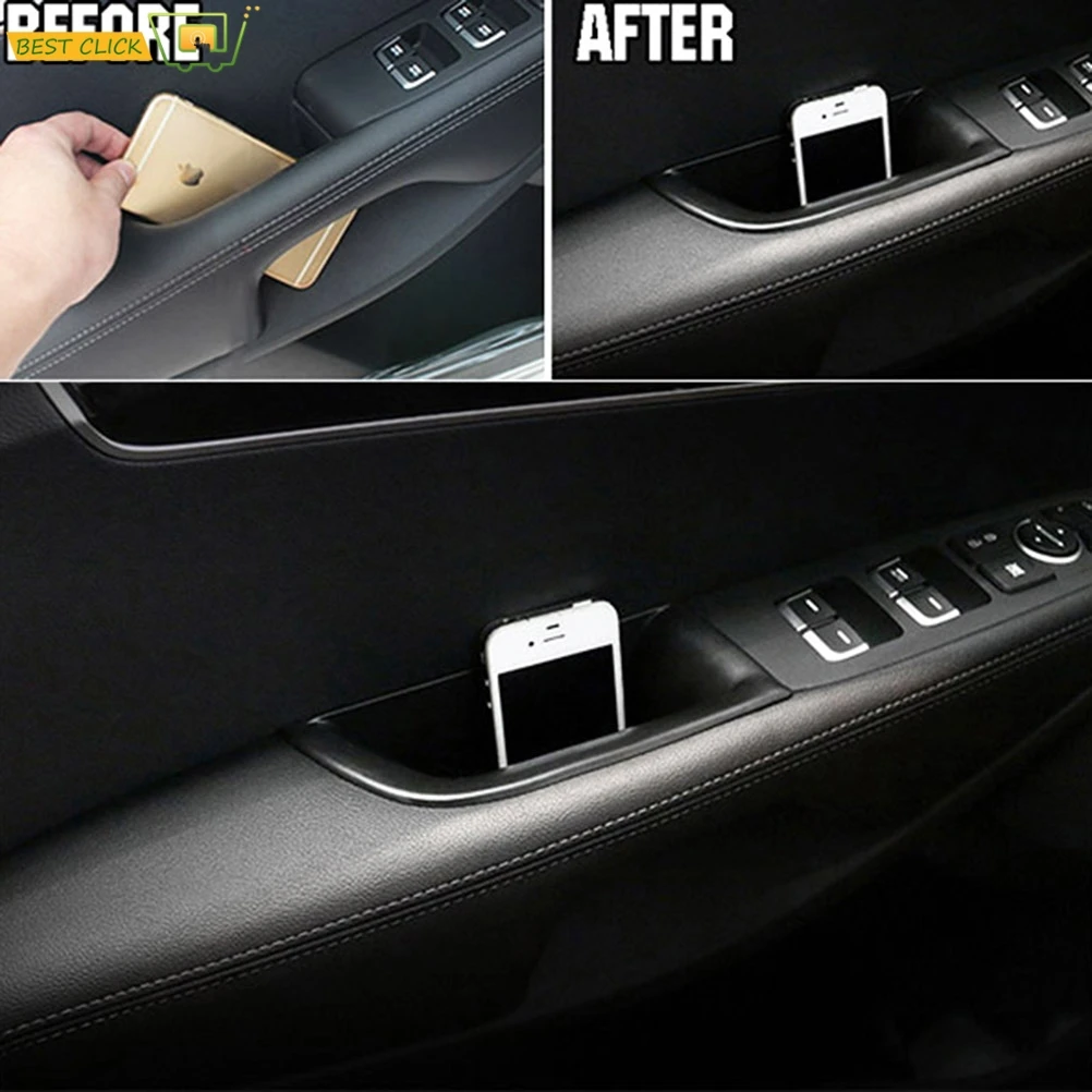 Front Door Side Storage Box Glove Organizer Phone Container Case Handle Pocket For Kia Sorento 2016 2017 2018 2019