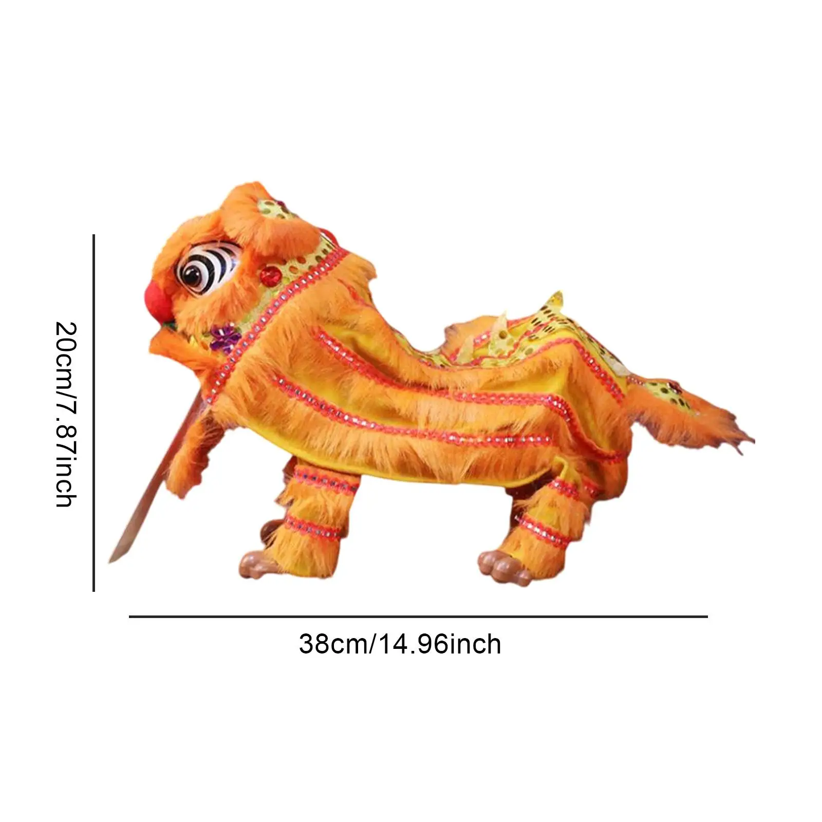 중국어 인형극 사자 장난감 휴대용 창조적 튼튼한 공예 봄 축제
