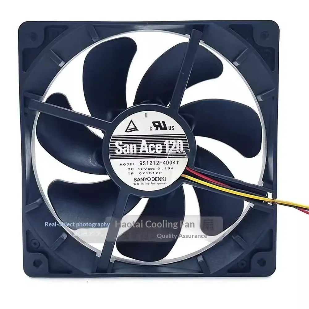 For SANYO 9S1212F404 DC12V 0.19A 3-Wire Silent Cooling Fan