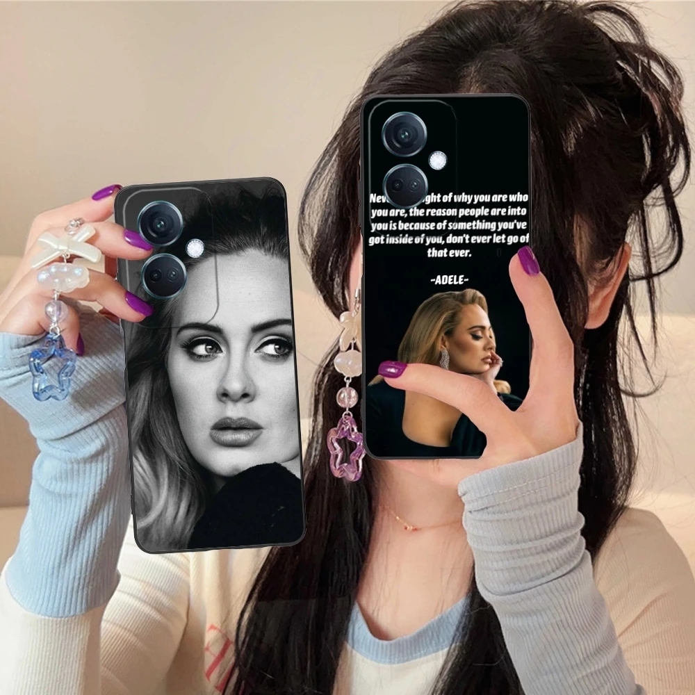 Cool Adele Adkins Mobile Cell Phone Case for OPPO Find X5 X3 X2 A93 Reno 8 7 Pro A74 A72 A53 Black Soft Phone Cover Shell