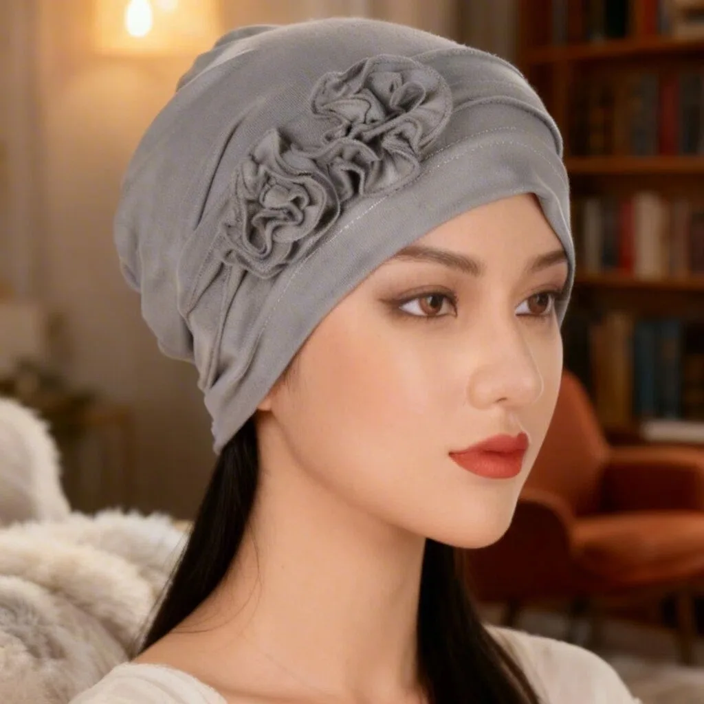 

Новые однотонные хиджабы-тюрбаны 2026 года: мягкие, эластичные головные уборы для женщин, шапки-бини для химиотерапии