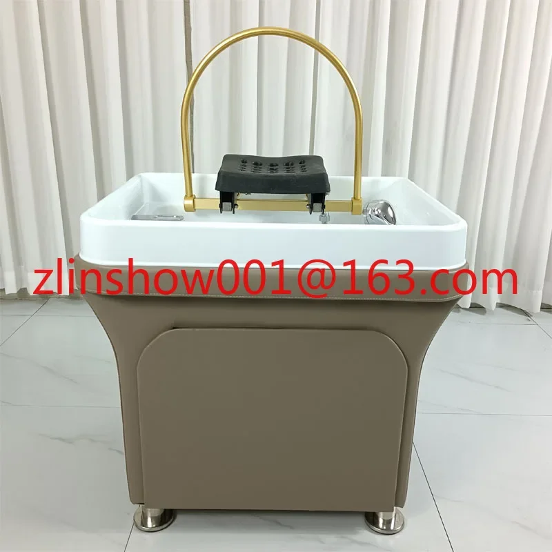 New Mobile Shampoo Basin Barber Shop Spa Fumigation Water Circulation Head Treatment Facial Bed Massage Couch Shampoo Chair