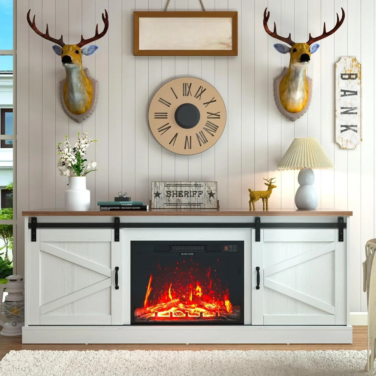 Fireplace TV Stand for up to 75