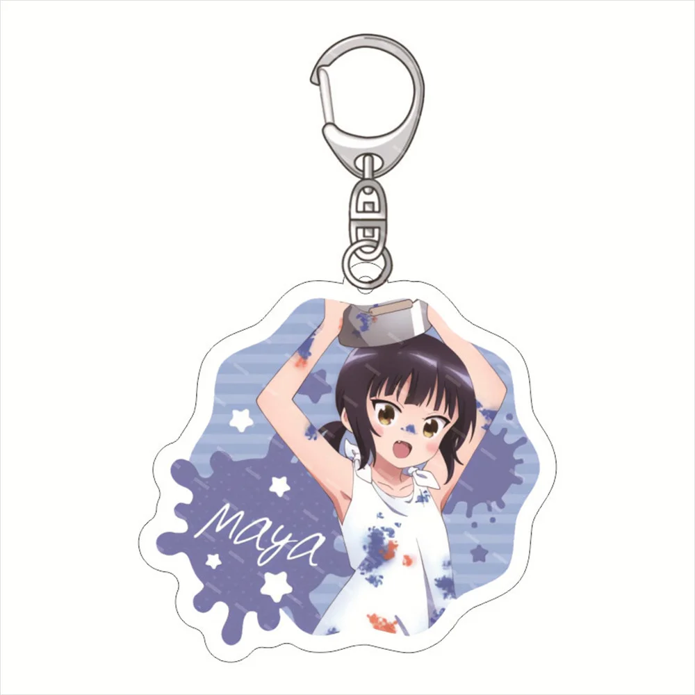 Newest Anime Is the order a rabbit Keychain Cartoon Figure Hoto Kokoa Kafuu Chino Acrylic stand Pendant Keyring Firend Gifts