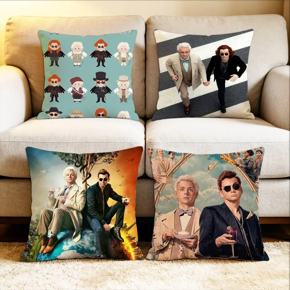 

good O-omens new Group Various Sizes Square Pillow Case For Car Home Bedchamber Decor