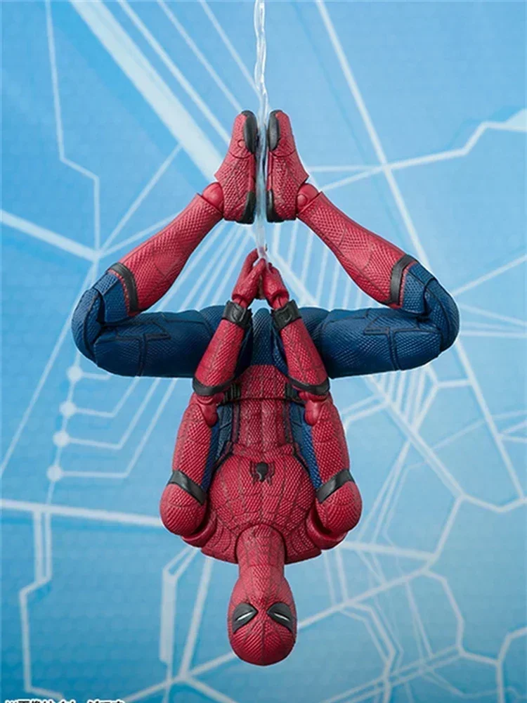 Shf Spiderman figura de acción juguetes 15cm Spider-Man: homecoming Spiderman Multi-accessories movible estatua modelo muñeca regalos para niños