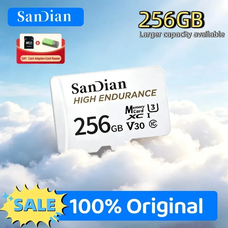 

High Endurance V30 C10 Original 128GB 256GB Micro TF SD Card For Car CCTV Home Security Dash Camera Full HD High Speed